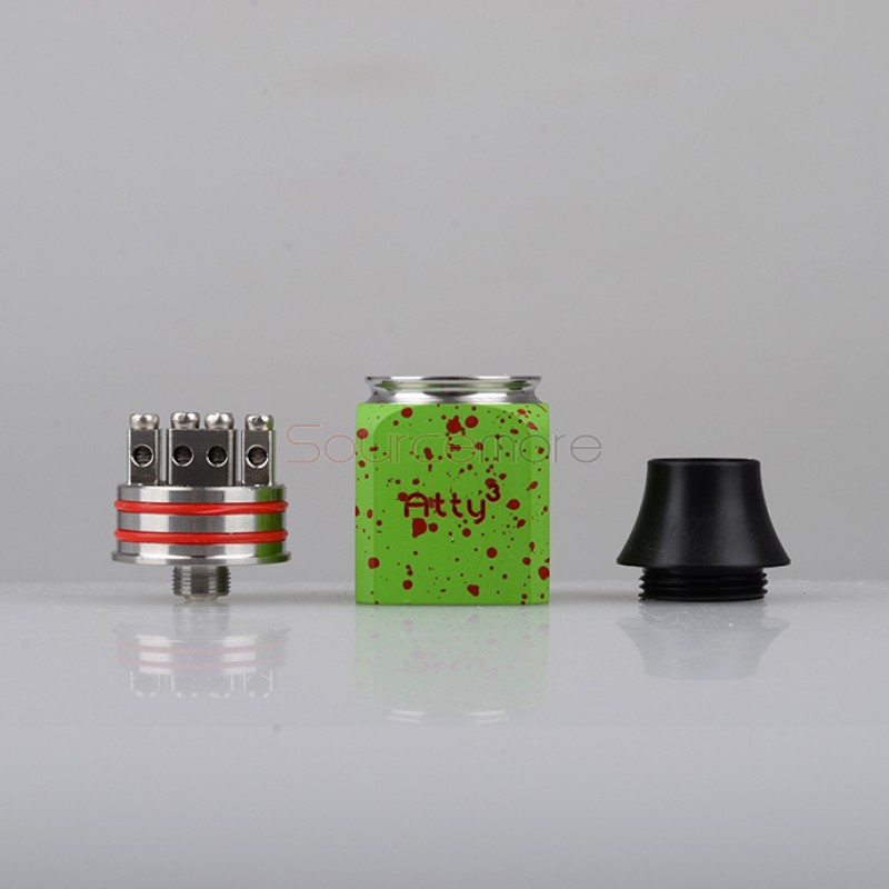 Wotofo Atty3 Cubed RDA Atomizer - Green Red