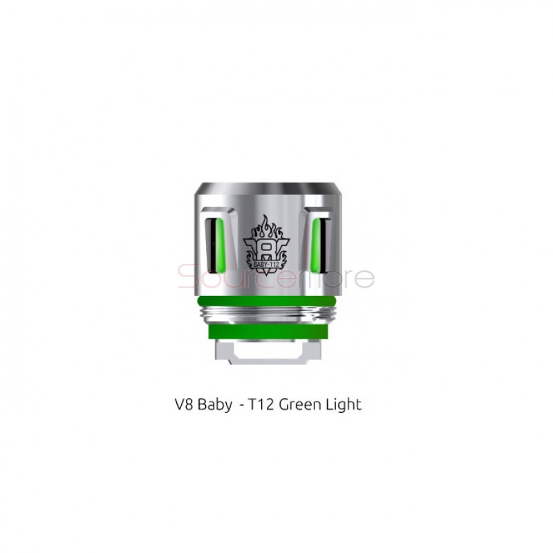 SMOK TFV12 Baby Prince Replacement Coil Head V8 Baby-T12 Green Light Coil 5pcs-0.15ohm