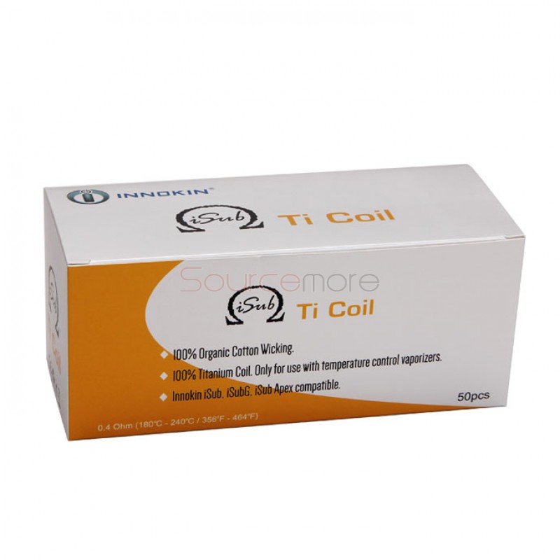 Innokin iSub Ti Replacement Coil Head Titanium Coil for TC Mode 5pcs-0.4ohm