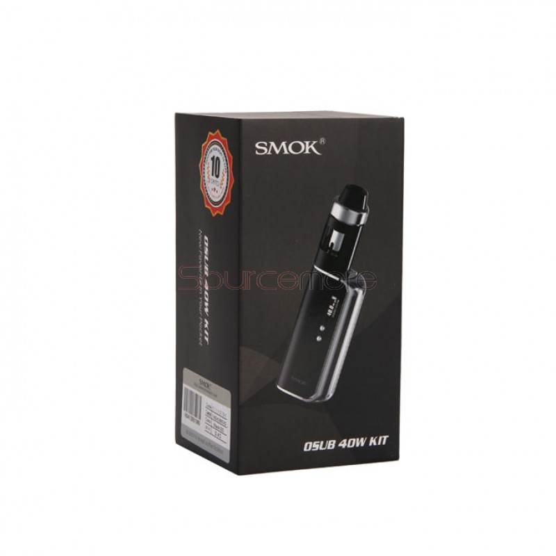 Smok OSUB 40W Kit 2ml 22mm Helmet Mini Tank with 1350mah TC OSUB Mod- Black Silver