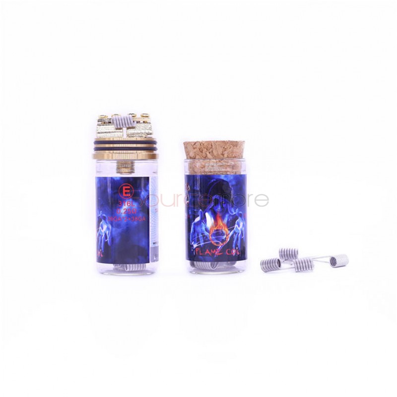 LTQ Demon Killer Heating Wire 0.25ohm for Rebuildable Atomizers 316L 26GA*2+38GA Wire-Flame coil E