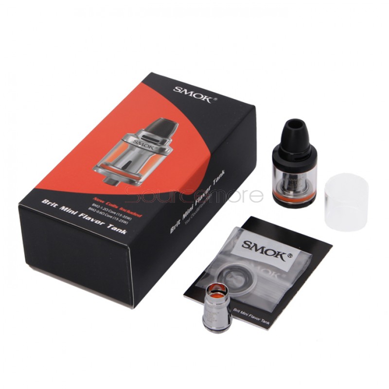 Smok Brit Mini Flavor Tank with 2.0ml Liquid Capacity and Top-filling Design Top Airflow - Black