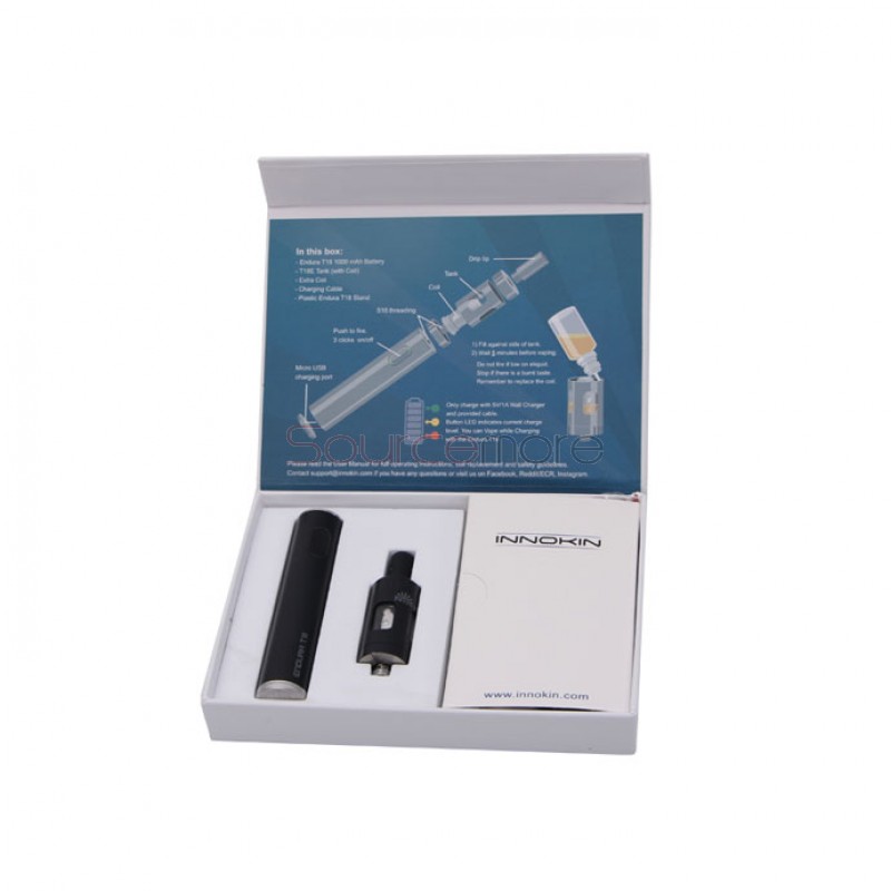 Innokin Endura T18E Starter Kit 2000mah Endura T18E Battery with 2ml Prism Tank- Black
