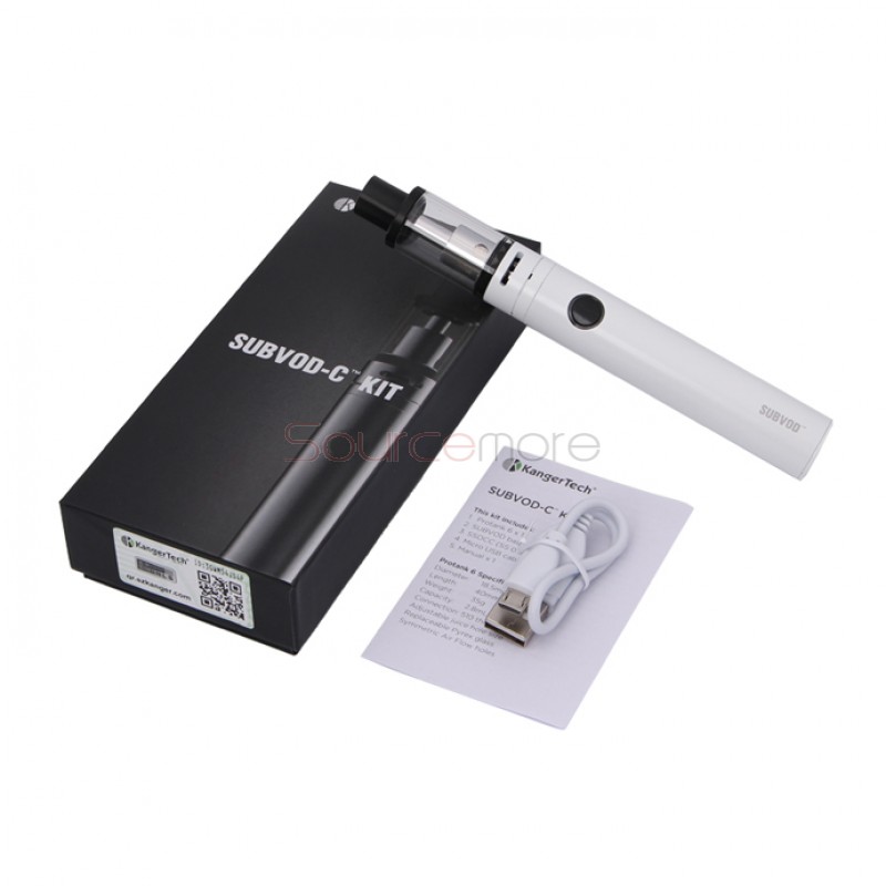 Kanger SUBVOD-C Starter Kit 1300mah SUBVOD Battery 2.8ml Subtank Nano-C Tank -White