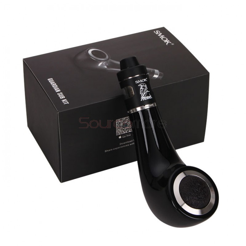 Smok Guardian Sub Pipe Kit Helmet Tank 2.0ml Liquid Capacity 510 Thread 1900mAh Built-in Battery Guardian Sub Mod-Black