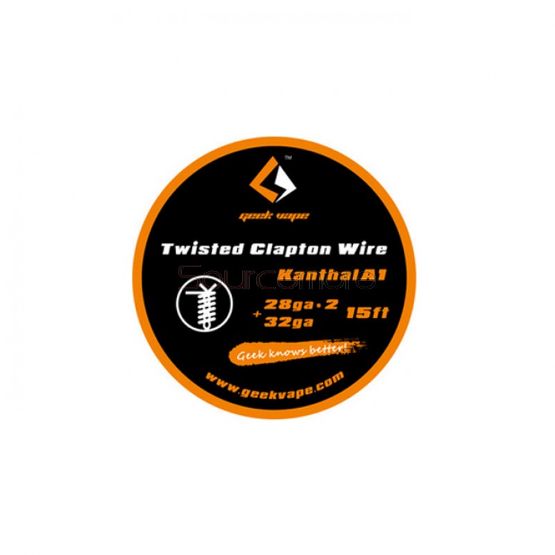 Geek Vape Kanthal A1 28GA*2+32GA Twisted Clapton Wire 15ft - 3.35ohm/ft