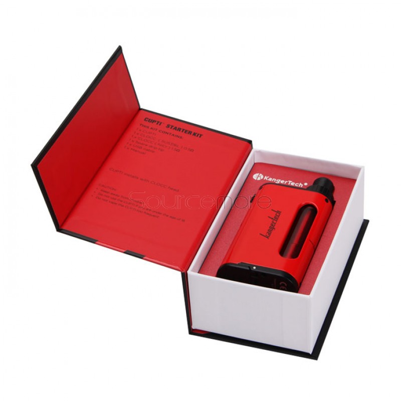 Kanger CUPTI TC All-in-One Starter Kit for MTL and DL 5.0ml Capacity with 75W Output -Red