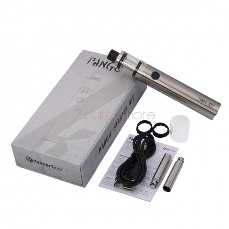 Kanger Pangu Starter Kit with 3.5ml Top-filling Design Pangu Tank and 2500mAh Battery Capacity- Silver