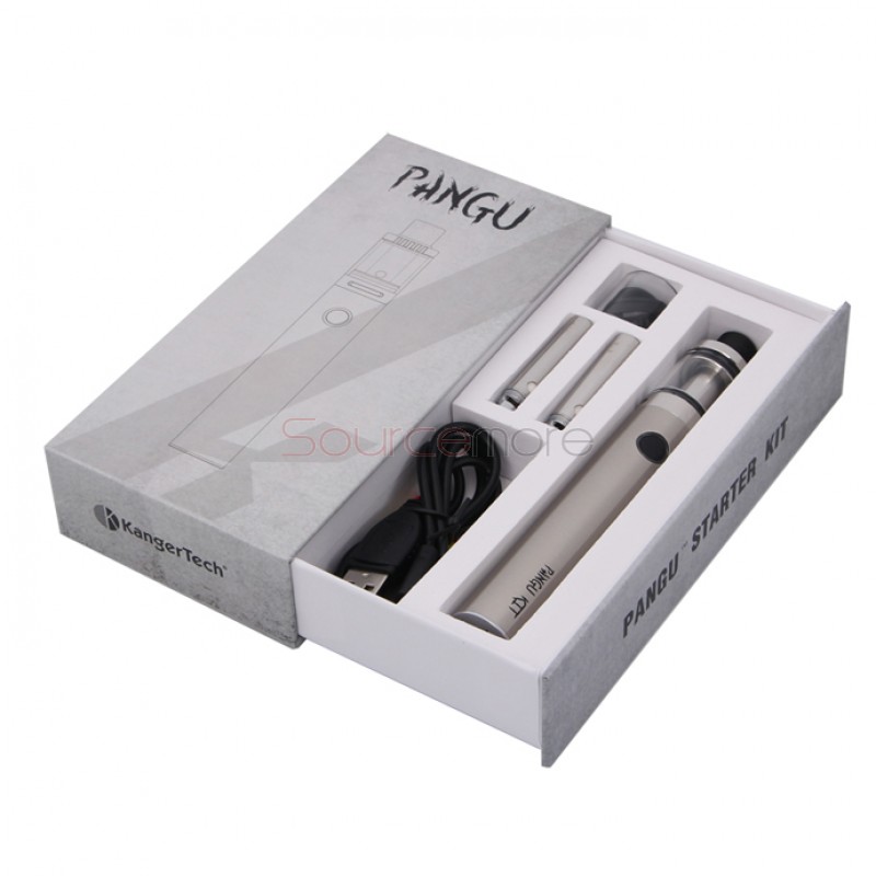 Kanger Pangu Starter Kit with 3.5ml Top-filling Design Pangu Tank and 2500mAh Battery Capacity- Silver