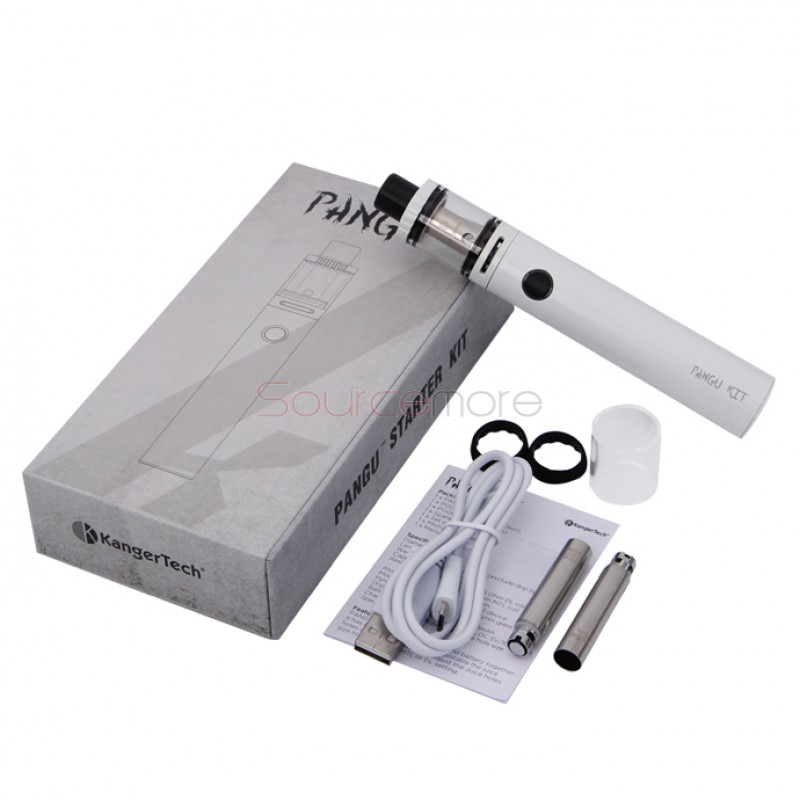 Kanger Pangu Starter Kit with 3.5ml Top-filling Design Pangu Tank and 2500mAh Battery Capacity- White