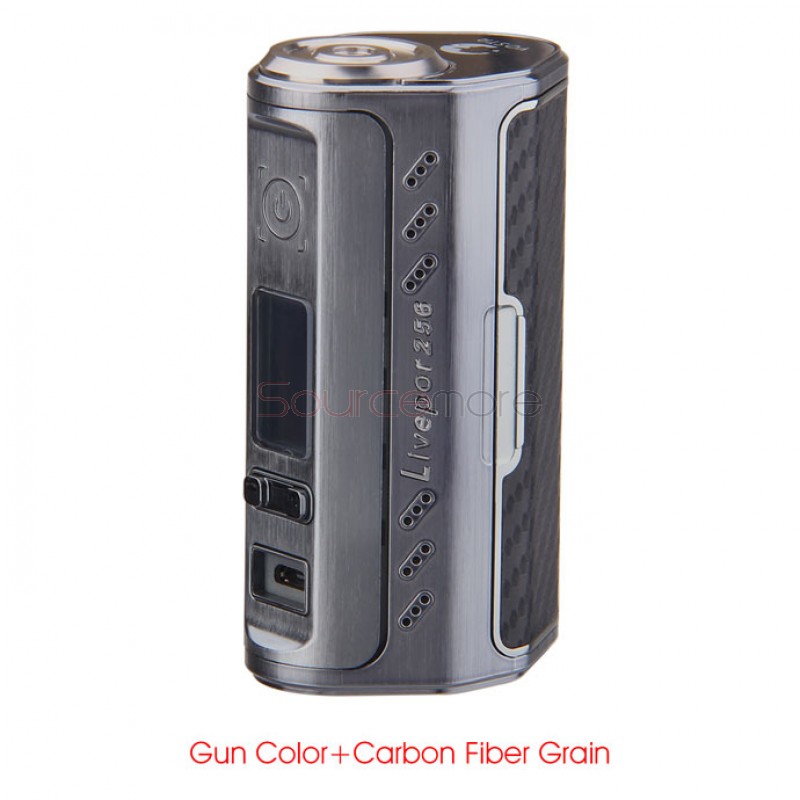 Yosta Livepor 256W TC Box Mod - Gun with Carbon Fiber Grain