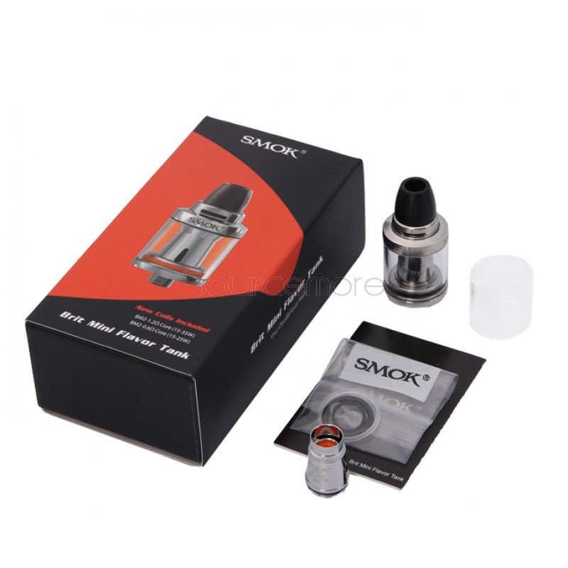 Smok Brit Mini Flavor Tank with 2.0ml Liquid Capacity and Top-filling Design Top Airflow - Silver