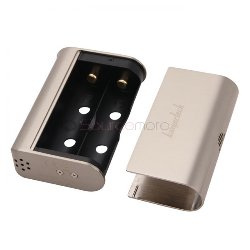 Kanger KBOX 160 Temperature Control 160W Box Mod Powered by Dual 18650 Battery Spring-loaded 510 Connection-Metallic Silver