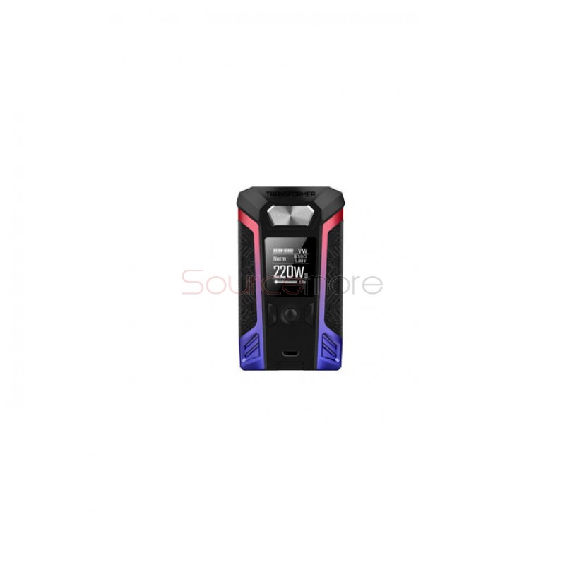 Vaporesso Switcher 220W Mod with OMNI Board 2.6 Powered by Dual 18650 Batteries-Red blue