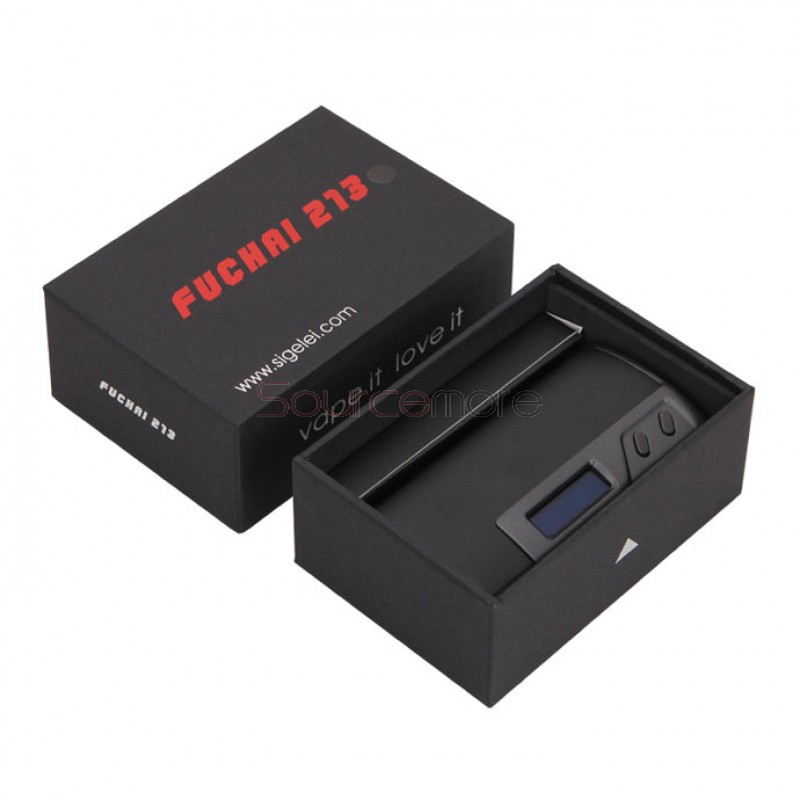 Sigelei Fuchai 213W Temperature Control Mod Support Ni/Ti/SS Powered by Dual 18650 Battery Cells- Black