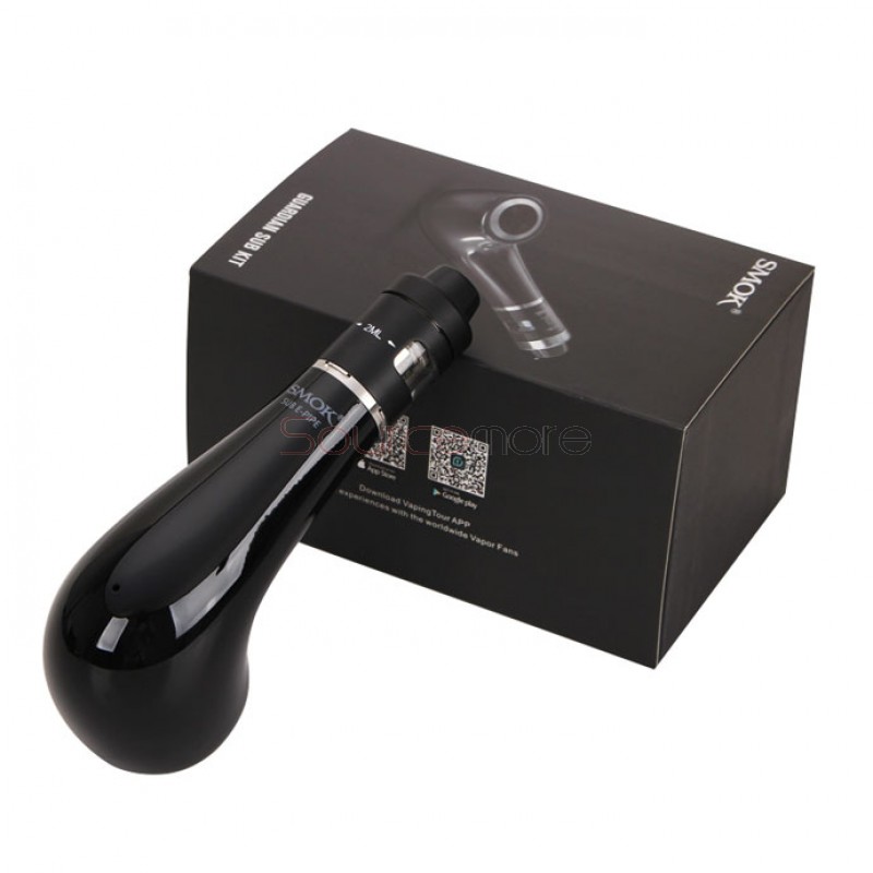 Smok Guardian Sub Pipe Kit Helmet Tank 2.0ml Liquid Capacity 510 Thread 1900mAh Built-in Battery Guardian Sub Mod-Black