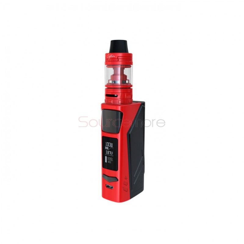 IJOY Elite PS2170 100W Kit Elite PS2170 100W Mod with 3.2ml Captain Mini Tank (Included 21700 Battery)-Red