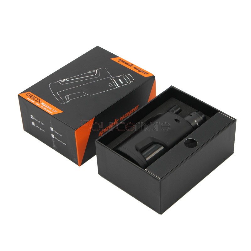 Geek Vape GBOX Squonker 200W Mod with Radar RDA Kit- Black&red