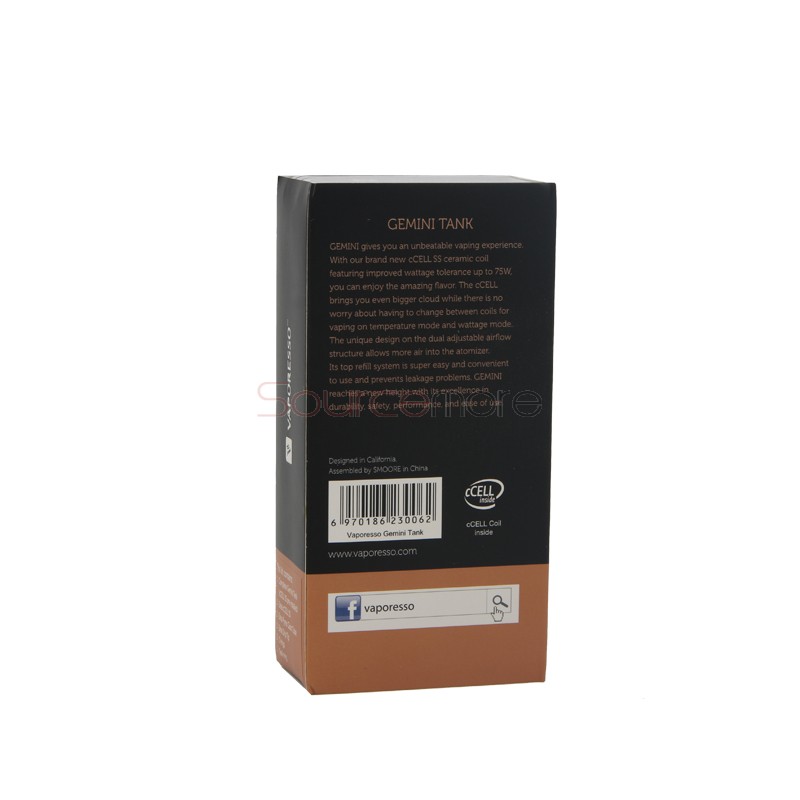 Vaporesso Gemini cCell Ceramic Tank - Stainless Steel