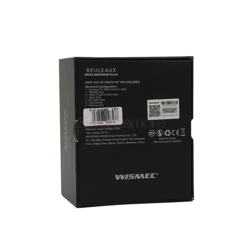 Wismec Reuleaux RX GEN3 Dual Kit with GNOME King - Gloss Black