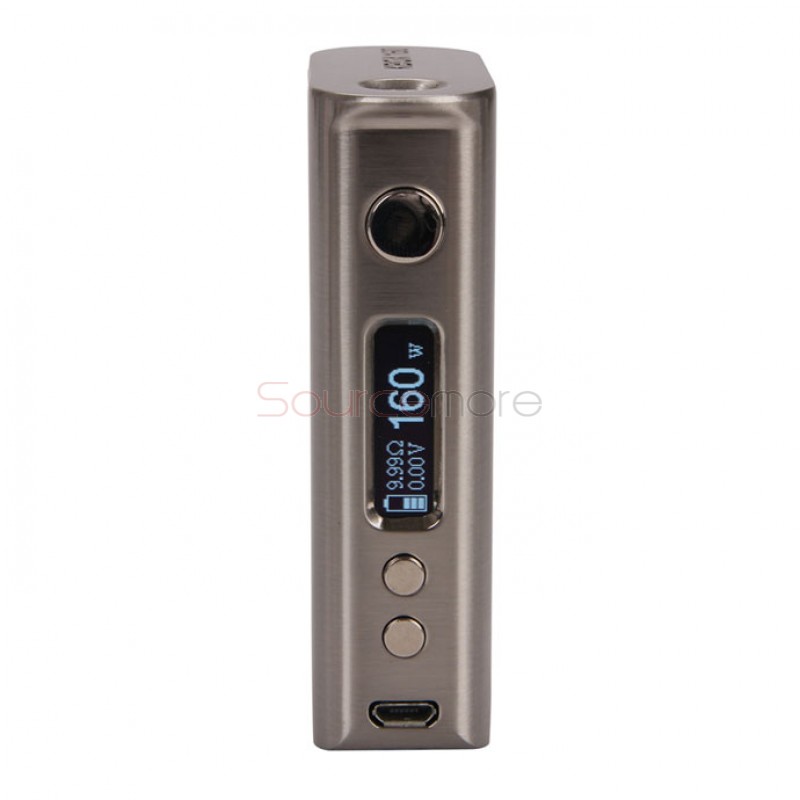 Kanger KBOX 160 Temperature Control 160W Box Mod Powered by Dual 18650 Battery Spring-loaded 510 Connection-Metallic Silver