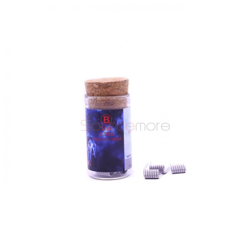 LTQ Demon Killer Heating Wire 0.35ohm for Rebuildable Atomizers 316L 28GA*3+38GA Wire-Flame coil B