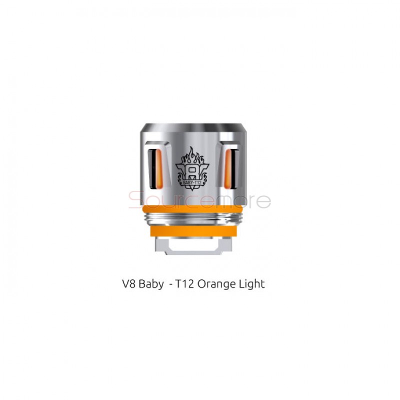SMOK TFV12 Baby Prince Replacement Coil Head V8 Baby-T12 Orange Light Coil 5pcs-0.15ohm
