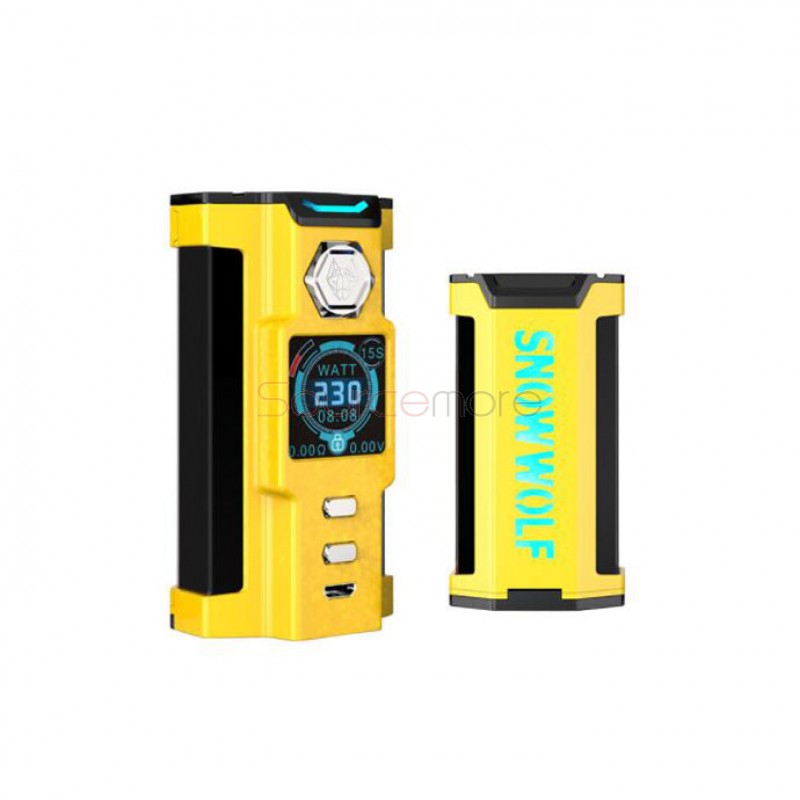 Sigelei Snowwolf Vfeng 230W Mod Powered by Dual 18650 Cells-Yellow