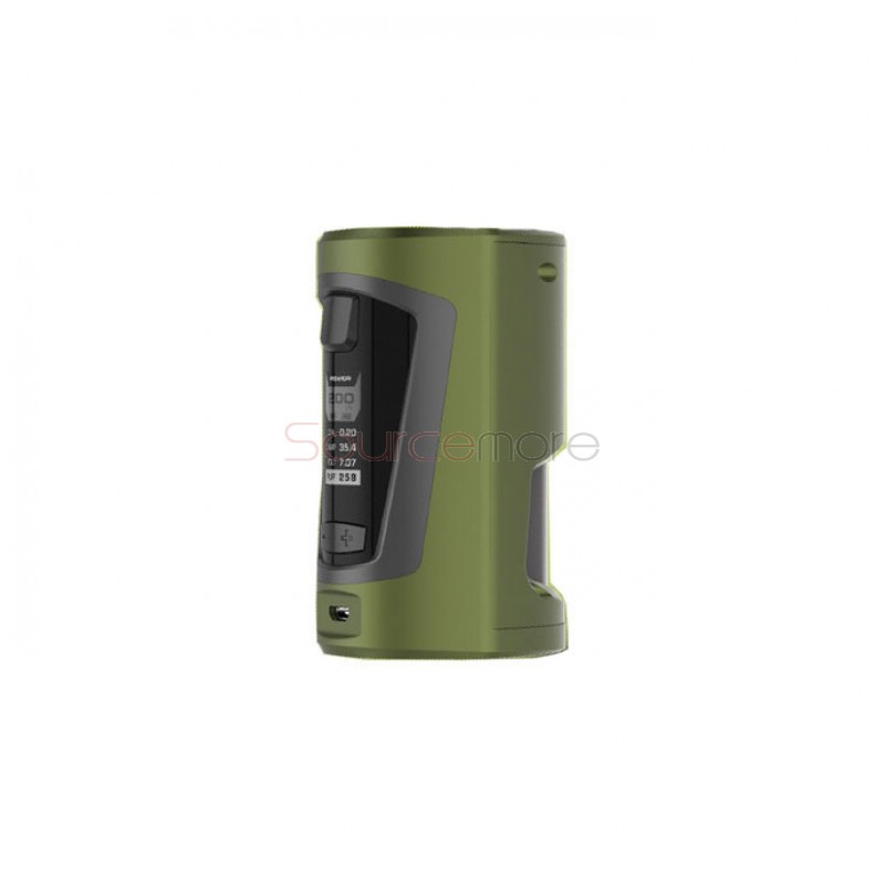 Geek Vape GBOX Squonker 200W Mod Requires Dual 18650 Cells- Army green