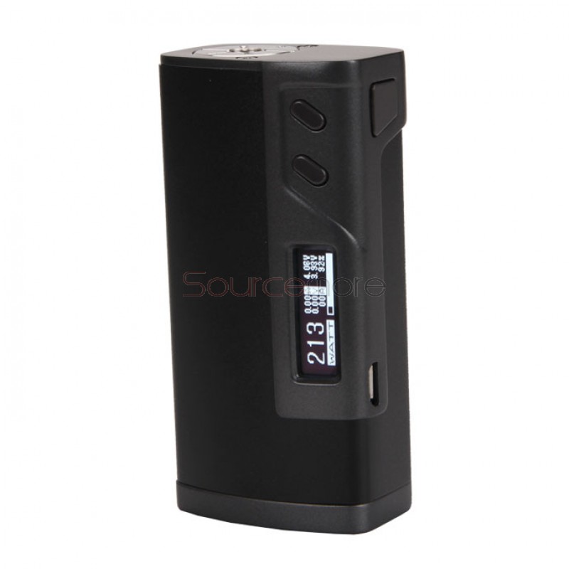 Sigelei Fuchai 213W Temperature Control Mod Support Ni/Ti/SS Powered by Dual 18650 Battery Cells- Black
