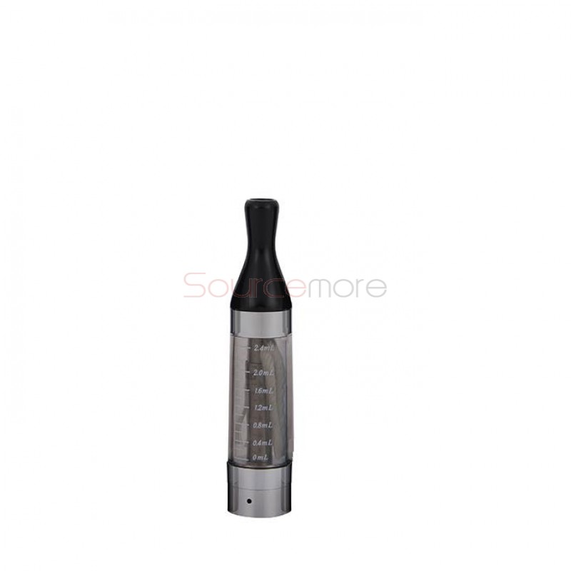 5pcs Kanger T2 Clearomizer 2.4ml eGo Thread Replaceable Coil Head-Black