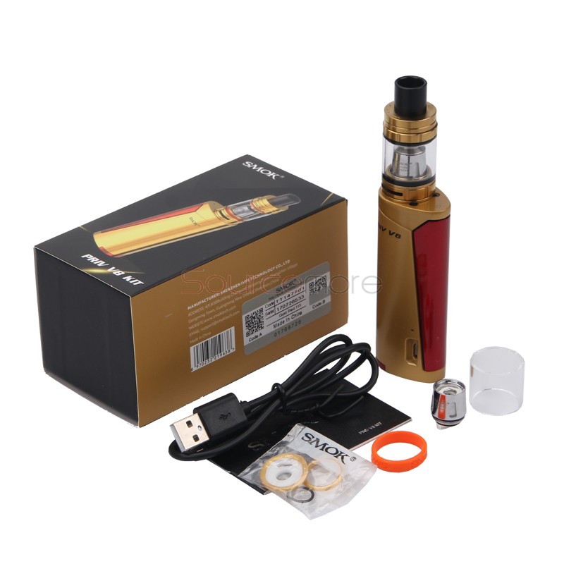 Smok Priv V8 Kit Priv V8 mod with TFV8 Baby Tank-Gold Red