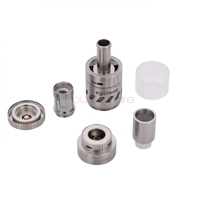 Sense Cyclone Sub Ohm 5.0ml Top Filling High Wattage Tank with 316L Coil-Silver