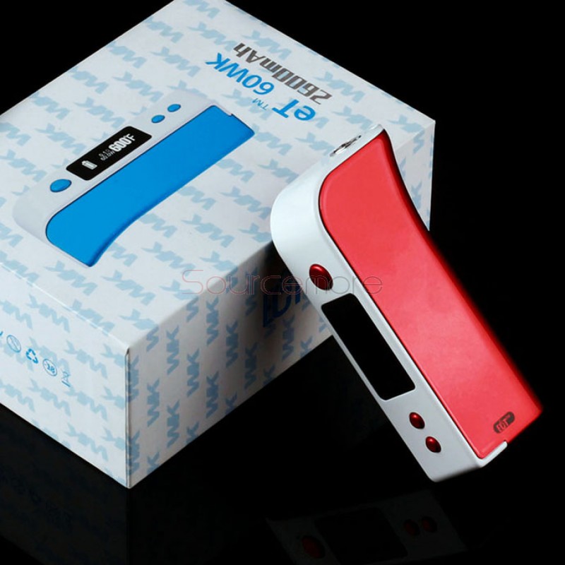 ECT eT 60WK TC Mod 2600mah Built-in Battery 60W Variable Wattage with OLED Screen Box Mod-Red