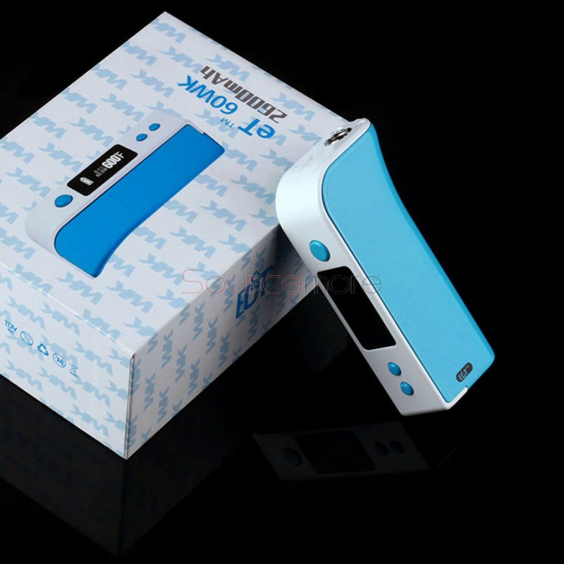 ECT eT 60WK TC Mod 2600mah Built-in Battery 60W Variable Wattage with OLED Screen Box Mod-Blue