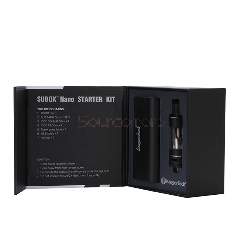 Kanger Subox Nano Starter Kit 50W Subox Nano with 3.0ml Subtank Nano Atomizer-Black