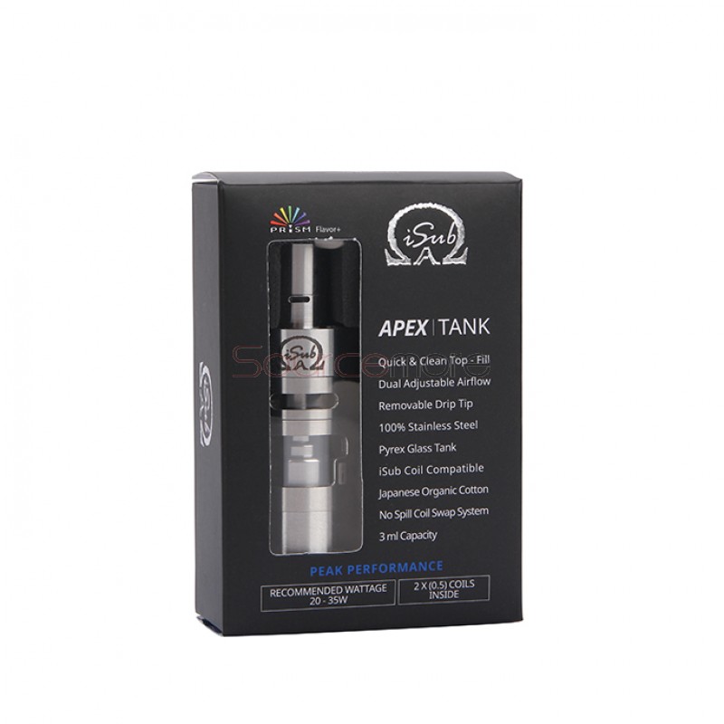 Innokin iSub Apex Sub Ohm Tank 3.0ml Top Filling Clearomizer- Clear