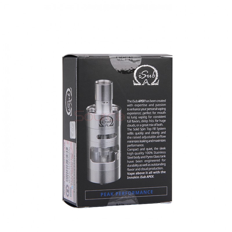 Innokin iSub Apex Sub Ohm Tank 3.0ml Top Filling Clearomizer- Clear