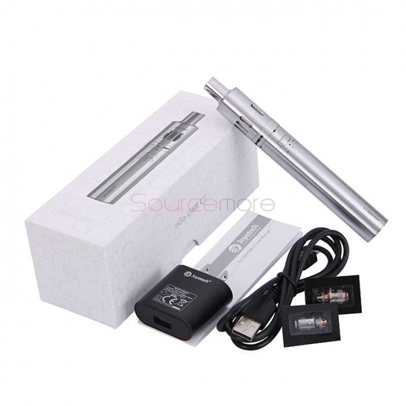 Joyetech eGo ONE CT Starter Kit 2200mah/2.5ml XL Vesion CT/CW Mode Kit with US Plug-Silver