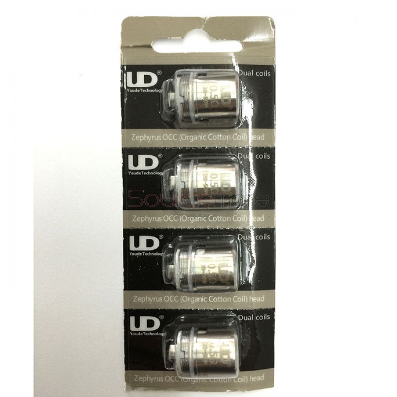 Youde Zephyrus OCC Coil Head  Kanthal Dual Coils Head for Zephyrus Tank 4pcs-0.5ohm 