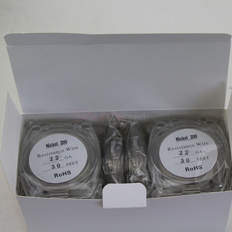 Pure Nickel Ni200 Resistance Wire for Rebuildable Atomizers 22GA 30 Feet for Temperature Control Device