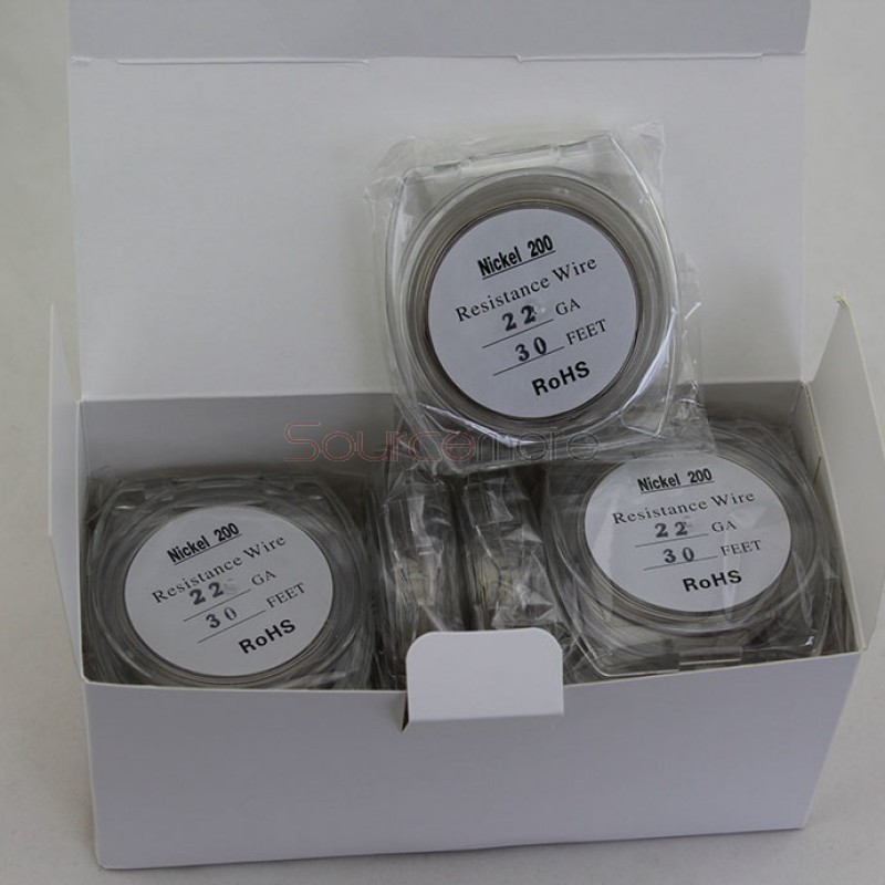 Pure Nickel Ni200 Resistance Wire for Rebuildable Atomizers 22GA 30 Feet for Temperature Control Device