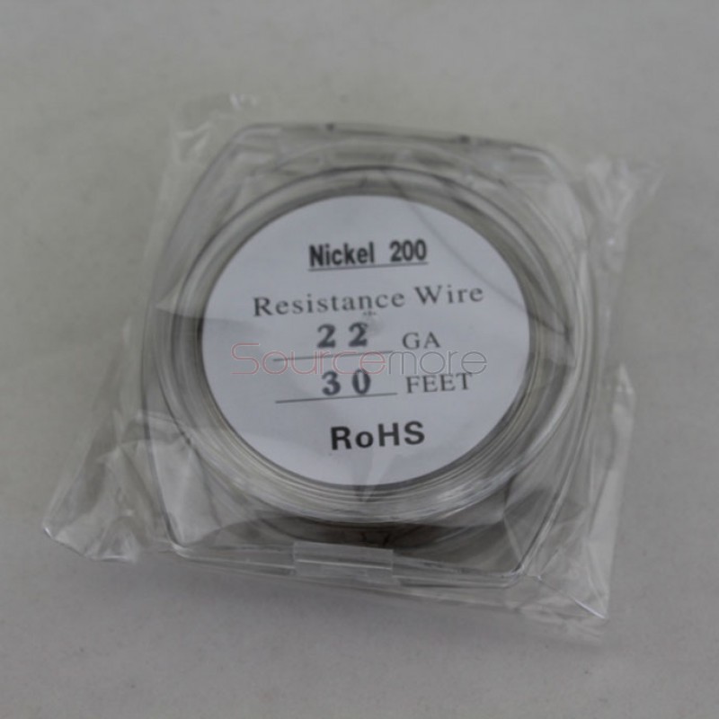 Pure Nickel Ni200 Resistance Wire for Rebuildable Atomizers 22GA 30 Feet for Temperature Control Device