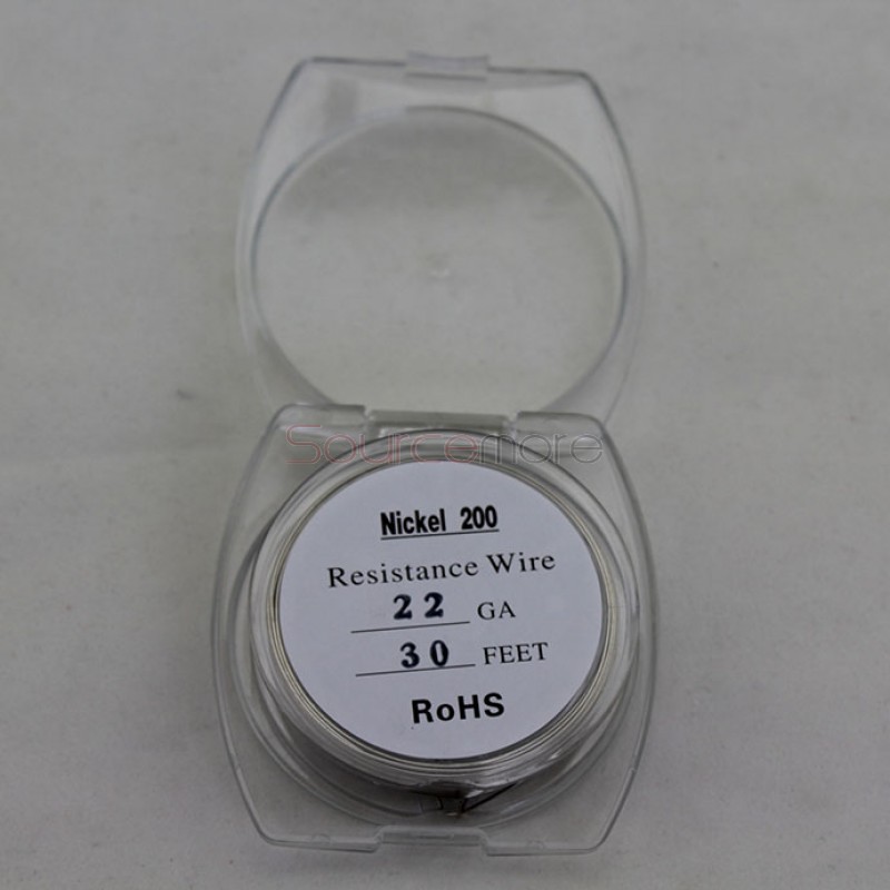 Pure Nickel Ni200 Resistance Wire for Rebuildable Atomizers 22GA 30 Feet for Temperature Control Device