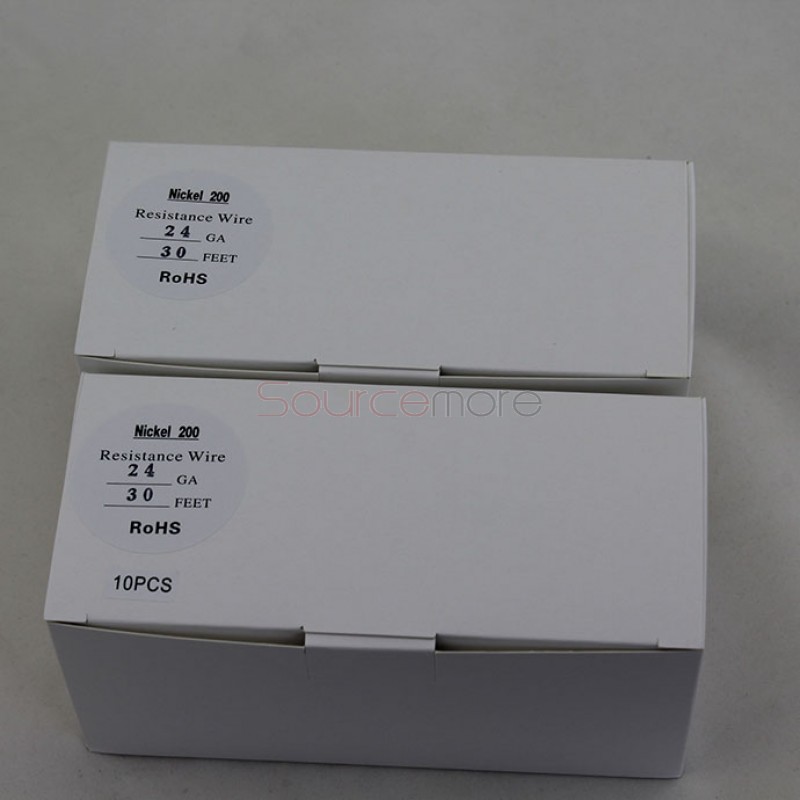 Pure Nickel Ni200 Resistance Wire for Rebuildable Atomizers 24GA 30 Feet for Temperature Control Device