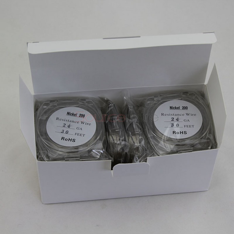 Pure Nickel Ni200 Resistance Wire for Rebuildable Atomizers 24GA 30 Feet for Temperature Control Device
