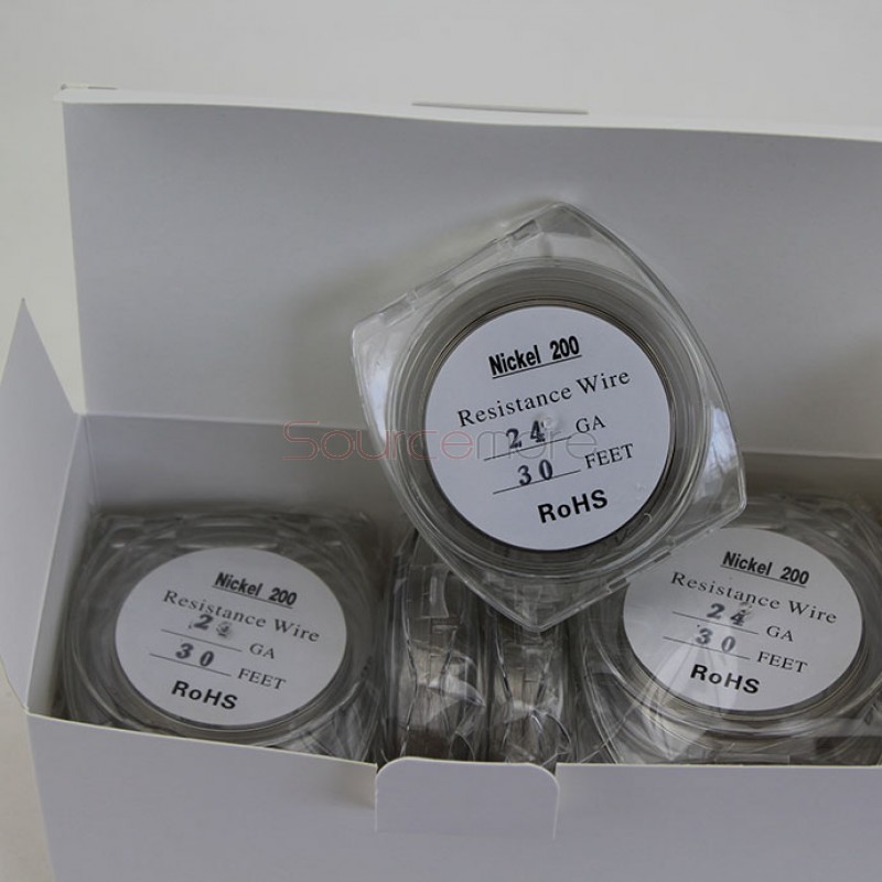 Pure Nickel Ni200 Resistance Wire for Rebuildable Atomizers 24GA 30 Feet for Temperature Control Device