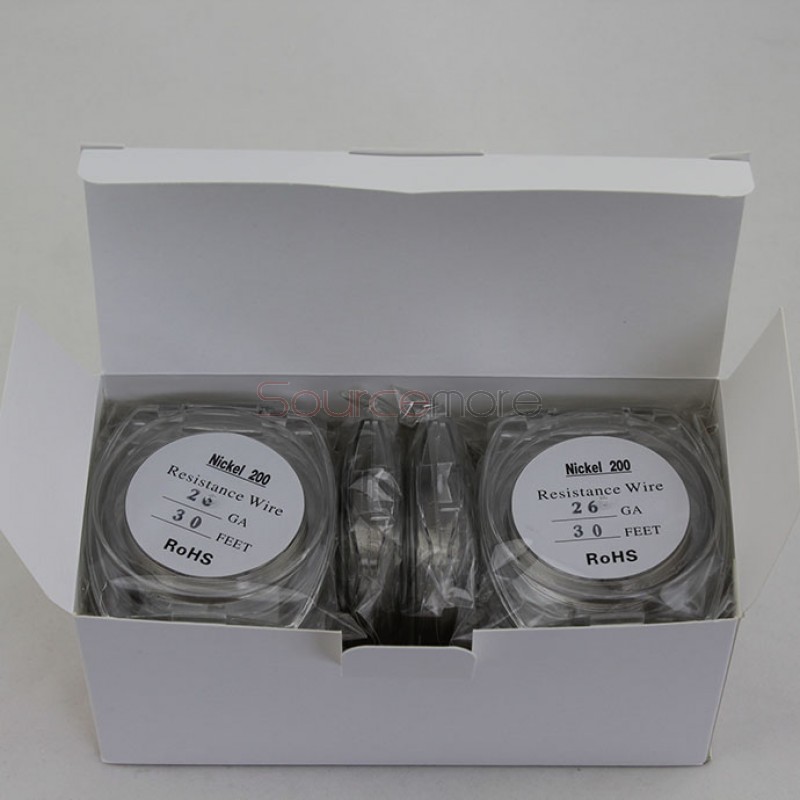 Pure Nickel Ni200 Resistance Wire for Rebuildable Atomizers 26GA 30 Feet for Temperature Control Device