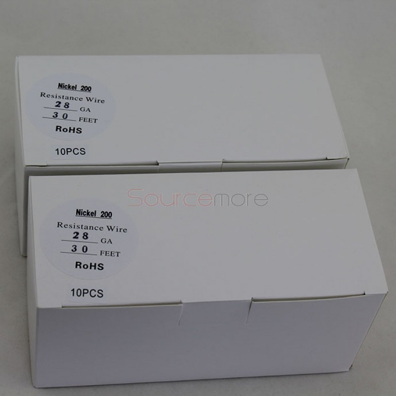 Pure Nickel Ni200 Resistance Wire for Rebuildable Atomizers 28GA 30 Feet for Temperature Control Device