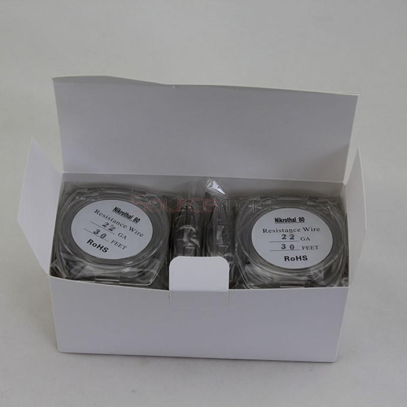 Nikrothal 80 Resistance Wire for Rebuildable Atomizers 22GA 30 Feet Quick Heating Nichrome Wire